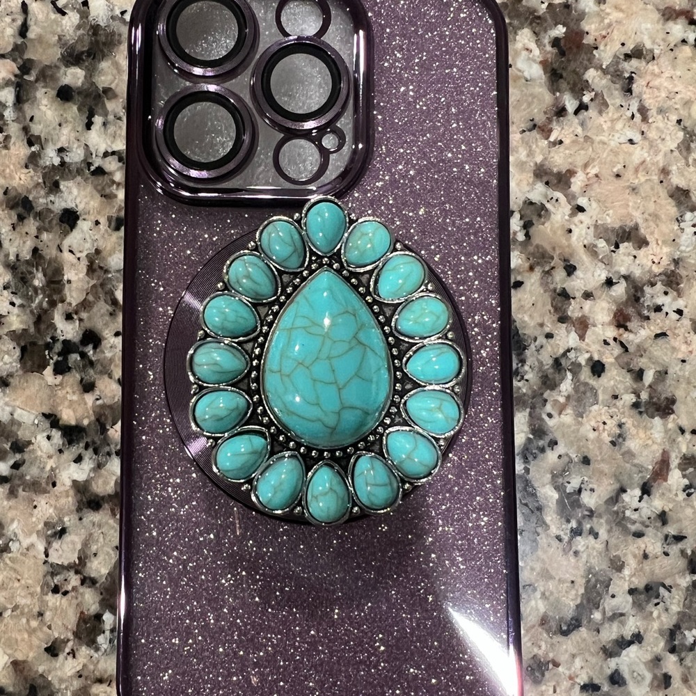 Turquoise Phone grip - Picture 7 of 7
